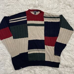 Nautica men’s XL pull over sweater vintage cotton linen Y2K 90s
